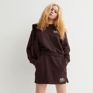 Printed sweatshirt skirt